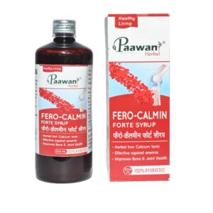 Paawan Herbal Fero Calmin Ayurvedic Calcium Iron Syrup for Bone Strength 500ml