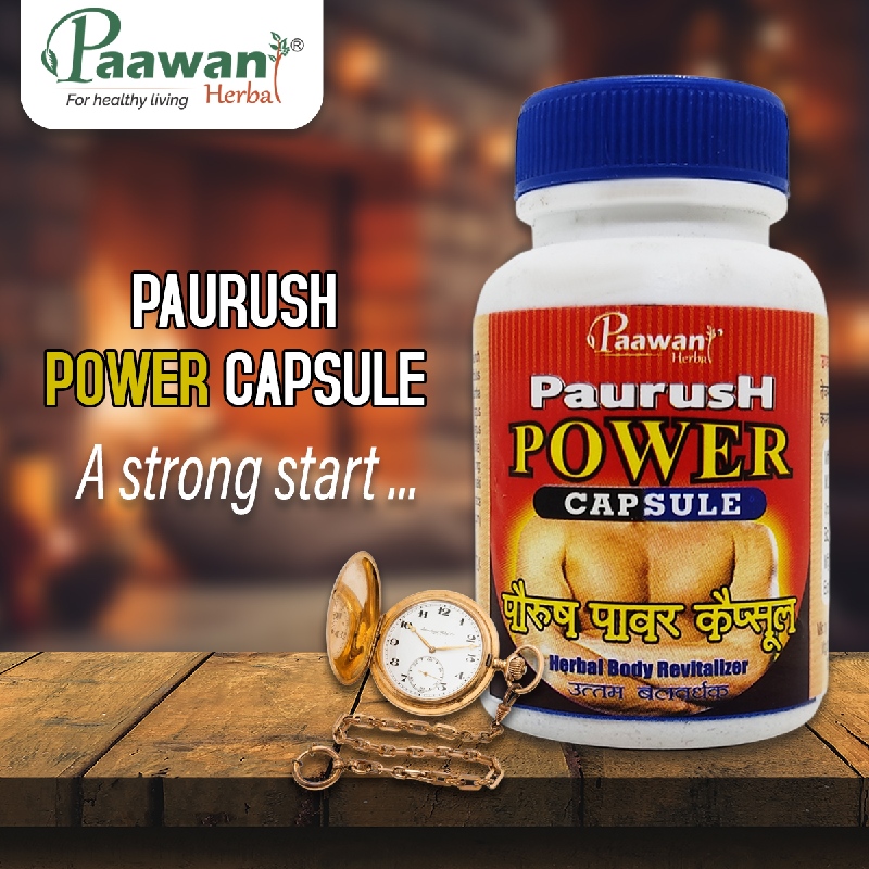 Paawan Herbal Paurush Power – Boosts Stamina (30 Capsules)